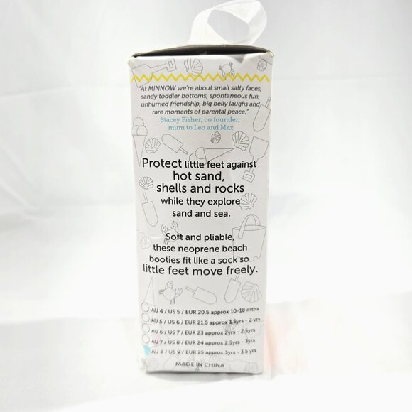 Minnow Neoprene Toddler Sand Shoes Beach Booties - Watermelon - US Size 9 - Picture 3 of 7